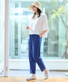 ANY 【ウエストゴム】イージーケアライトストレッチテーパードパンツ