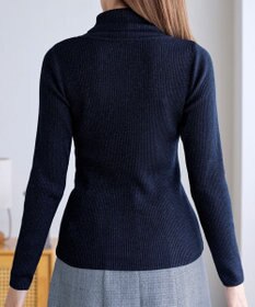 Tiaclasse ウール混ラメタートルネックニット