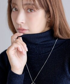 Tiaclasse ウール混ラメタートルネックニット