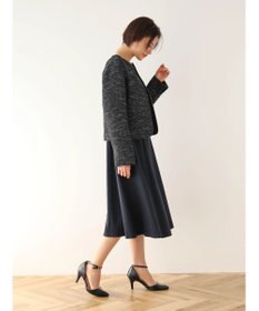 Green Parks ｅｆ－ｄｅ　ツィード調ノーカラージャケット