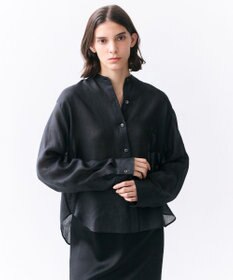 BEIGE， HALITE / リネンシアー オーバーサイズシャツ