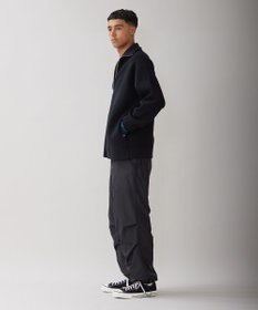 UNFILO MENS 【男女兼用/新色追加】スウェットライク ジップ タートルネックニット [24年秋冬商品]