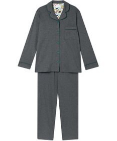 une nana cool 【綿100%】60/1 シルケットスムース 長袖開襟 MADE WITH LIBERTY FABRIC