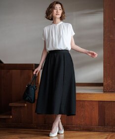 23区 S 【洗える】プレザンスジャカード タックスカート