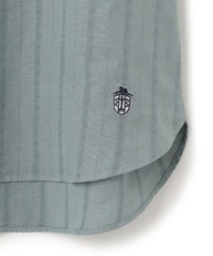 J.PRESS MEN 【HYBRID LINEN】ドビーストライプ バンドカラーラガーシャツ