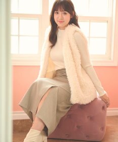 Feroux 【洗える】バックルデザイン タイトスカート