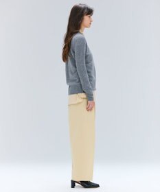 BEIGE， 【洗える】POMPE / ウールカシミヤ配色ラインクルーネックニット