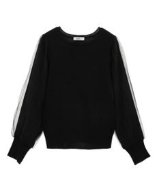 earth music&ecology マジョリカプリーツチュールニットプルオーバー