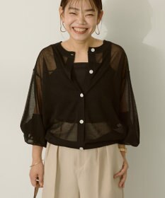 AMERICAN HOLIC 【WEB限定】【接触冷感】2WAYシアーニットカーディガン