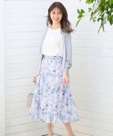 ANY SIS 【洗える】アクアフローラル スカート