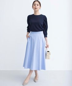 組曲 【セットアップ着用可・WEB限定】コンパクトシャーティング フレアスカート