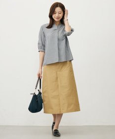 J.PRESS LADIES S 【洗える】ウォッシャブルキュプラツイル キーネック ブラウス