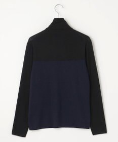 自由区 L 【洗える】シルクウールリブタートルネック ニット