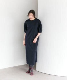 #Newans 【セレモニーにも/洗濯機可】パフスリーブロングワンピース​