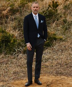 GOTAIRIKU 五大陸オリジナル素材 【防シワ/通気性抜群/ストレッチ】カラミSOLOTEXブレザー