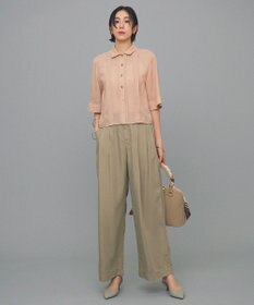 自由区 L 【カタログ掲載・洗える】テンセルデニムワイド パンツ