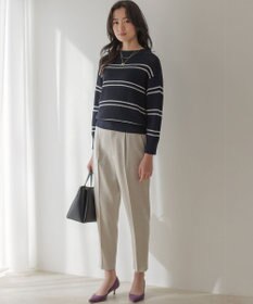 組曲 L 【先行予約】ライトリネンライクテーパード パンツ