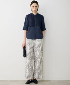 ICB L 【先行予約・WEB限定カラーあり】 FluidBackSatin バンドカラーシャツ