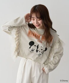 Green Parks ミッキー＆フレンズ／袖フリルショート丈ＴＥＥ