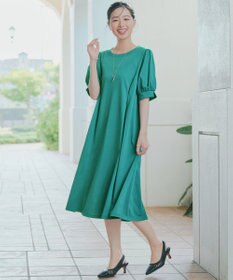 Tiaclasse 【おのののかさん着用】「サマケア」パフスリーブAラインワンピース