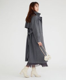 Feroux 【古畑星夏さん着用】スタンドネックウールライク コート