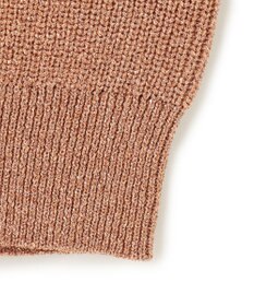 BEIGE， 【洗える・eclat 5月号掲載】VANDA / ラメ入りVネックノースリーブニット