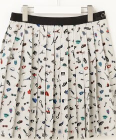 23区GOLF 【WOMEN】PARISモチーフプリント プリーツスカート
