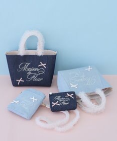 Maison de FLEUR ラインストーンデニムポーチ
