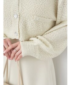 earth music&ecology ポコポコヤーンショートカーディガン