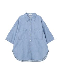earth music&ecology 5分袖デニムシャツ
