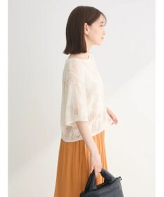 Green Parks 花柄メッシュニットプルオーバー