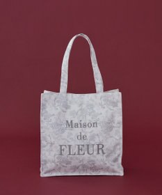 Maison de FLEUR フラワーガーデンロゴ刺繍スクエアトート