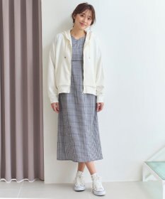 Feroux 【洗える】バックフリル ダンボールパーカー