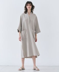 BEIGE， 【洗える】RUE / クロスオーバーVネックワンピース