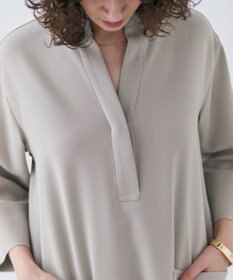 BEIGE， 【洗える】RUE / クロスオーバーVネックワンピース