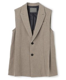 uncrave ウォッシャブルウールライクツイル テーラードジレ