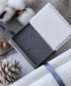 Phoebe 【K10】ジュエルラックネックレス　ペリドット/8月誕生石/天然石/全長:40cm