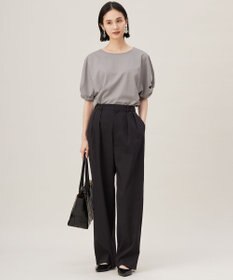 自由区 S 【セットアップ対応・洗える】LIPストレッチワイドストレート パンツ