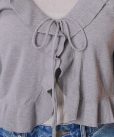 Tiaclasse フリルリボンカーディガン