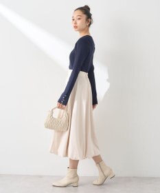 earth music&ecology パール＆ビジュースリーブプルオーバー