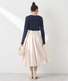 earth music&ecology パール＆ビジュースリーブプルオーバー