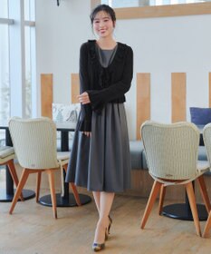 Tiaclasse フリルリボンカーディガン