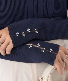 earth music&ecology パール＆ビジュースリーブプルオーバー