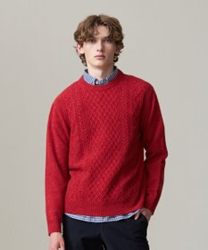 J.PRESS MEN 【Cash Lamb’s wool】ケーブルニット / クルー