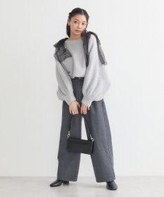 earth music&ecology チュール肩リボンニットプルオーバー