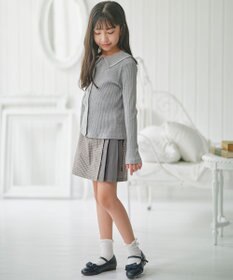 組曲 KIDS 【110-140㎝】 チェックプリーツ キュロット