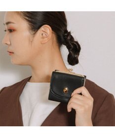 UNBILLION ペルケ perche ジェムストーンヒネリかぶせ三つ折りミニ財布