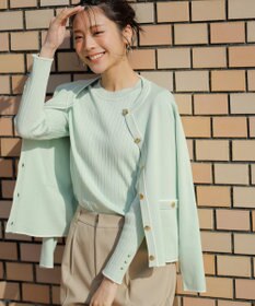 ANY SIS 【花粉リリース】ラインポイント カーディガン ミント