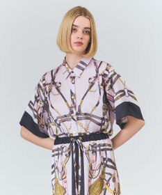 GRACE CONTINENTAL マリンスカーフプリントシャツ