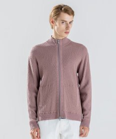 JOSEPH HOMME 【新柄】 ヴィスコースリンクス　ハイネックジップアップカーディガン